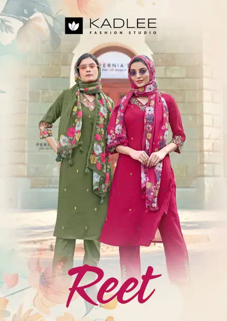 Reet By Kadlee Mul Chanderi Kurti With Bottom Dupatta Exporters In India